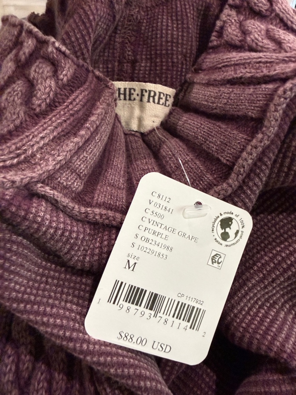 Free People We the Free Breezy Top / Vintage Grape NWT - Picture 5 of 5